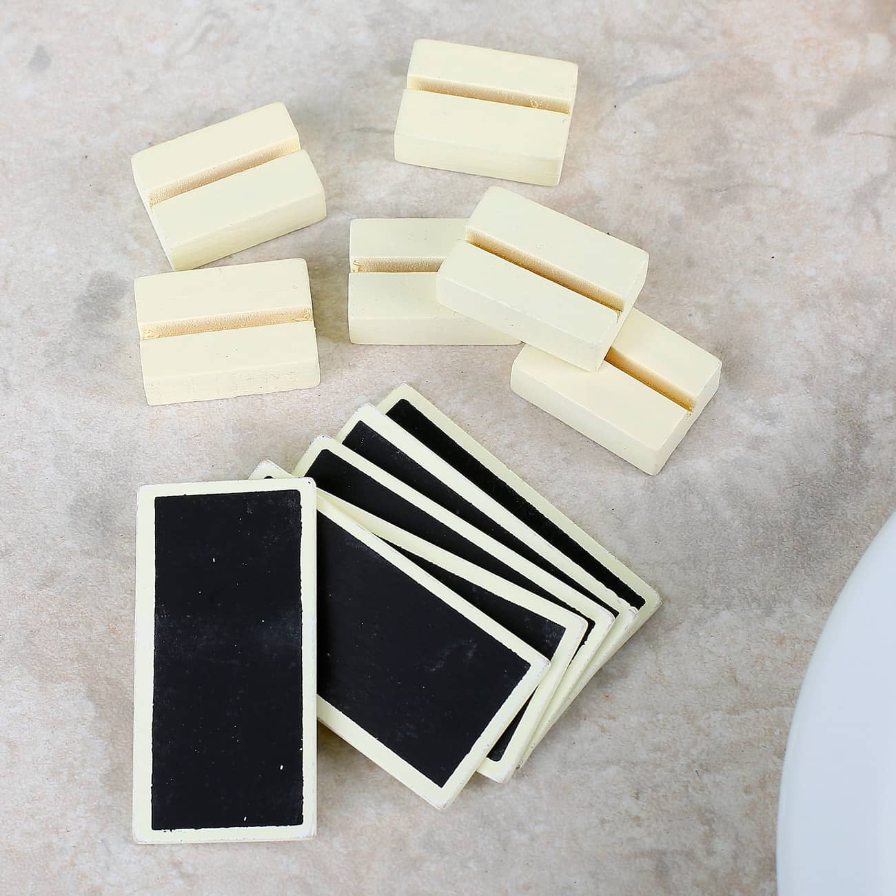 6 Mini Deko Tafel