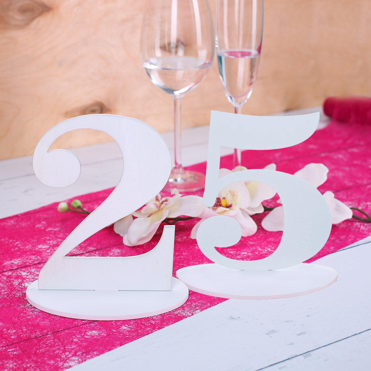 Tischnummer 25 für Geburtstag oder Silberne Hochzeit