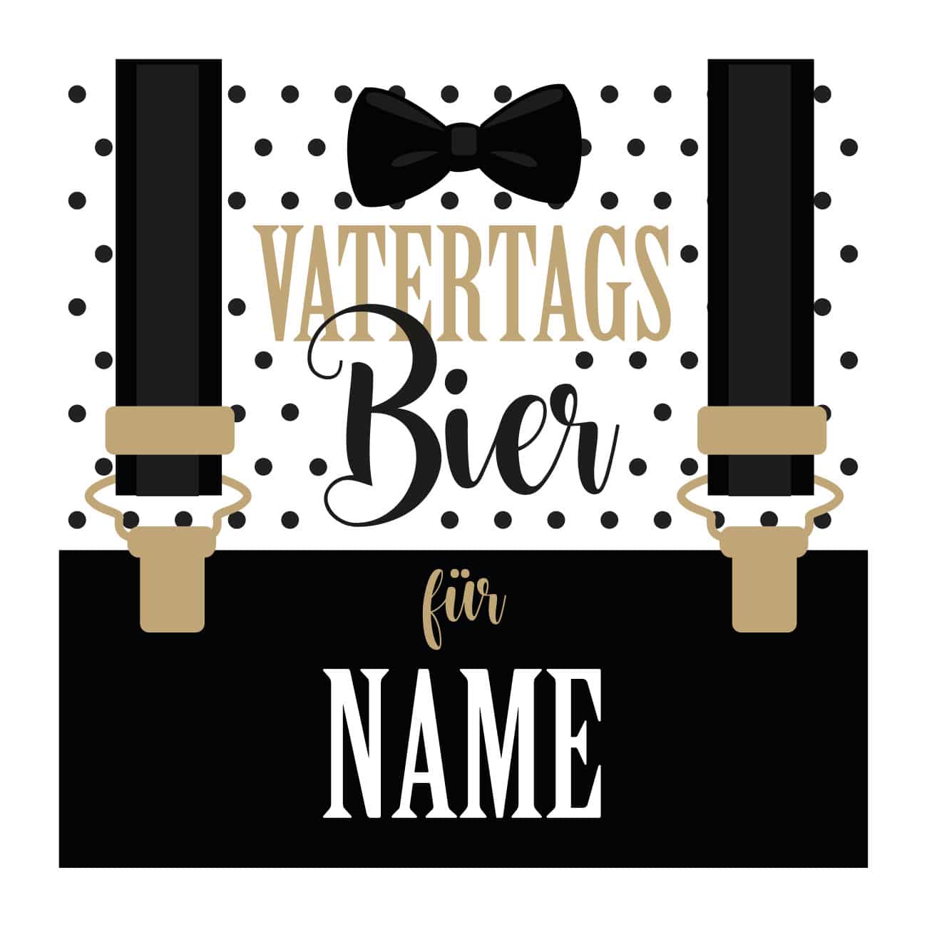 Vatertagsbier Flaschenaufkleber mit Name