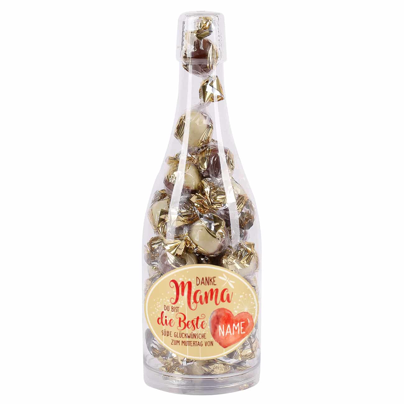 Champagner Pralinen zum Muttertag mit Name