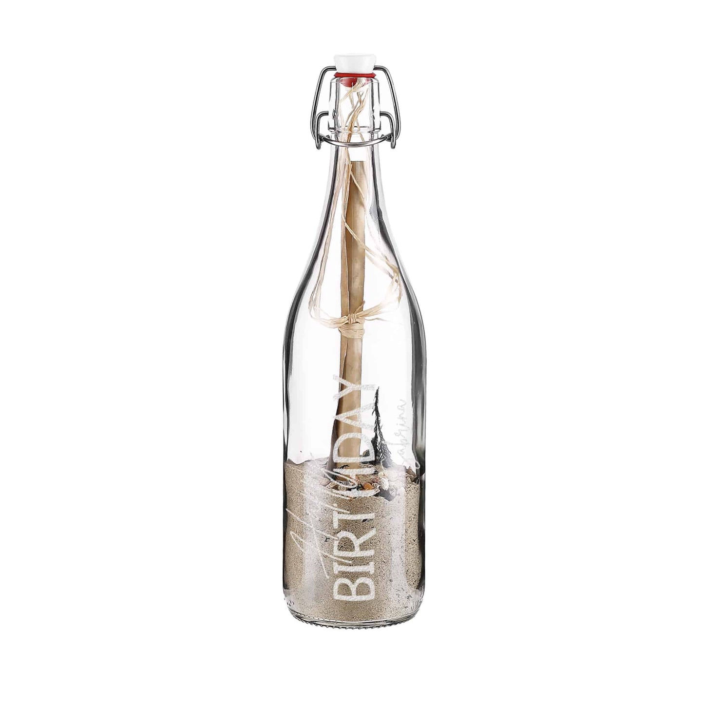 Personalisierte Gravur auf Flasche
