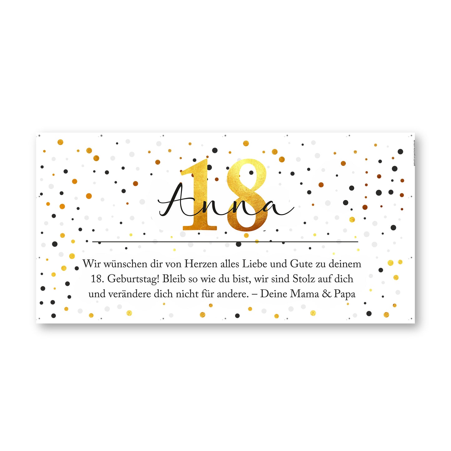 Großer Bauzaun Banner zum Geburtstag mit Name, Alter & Wunschtext personalisiert | Konfetti Design