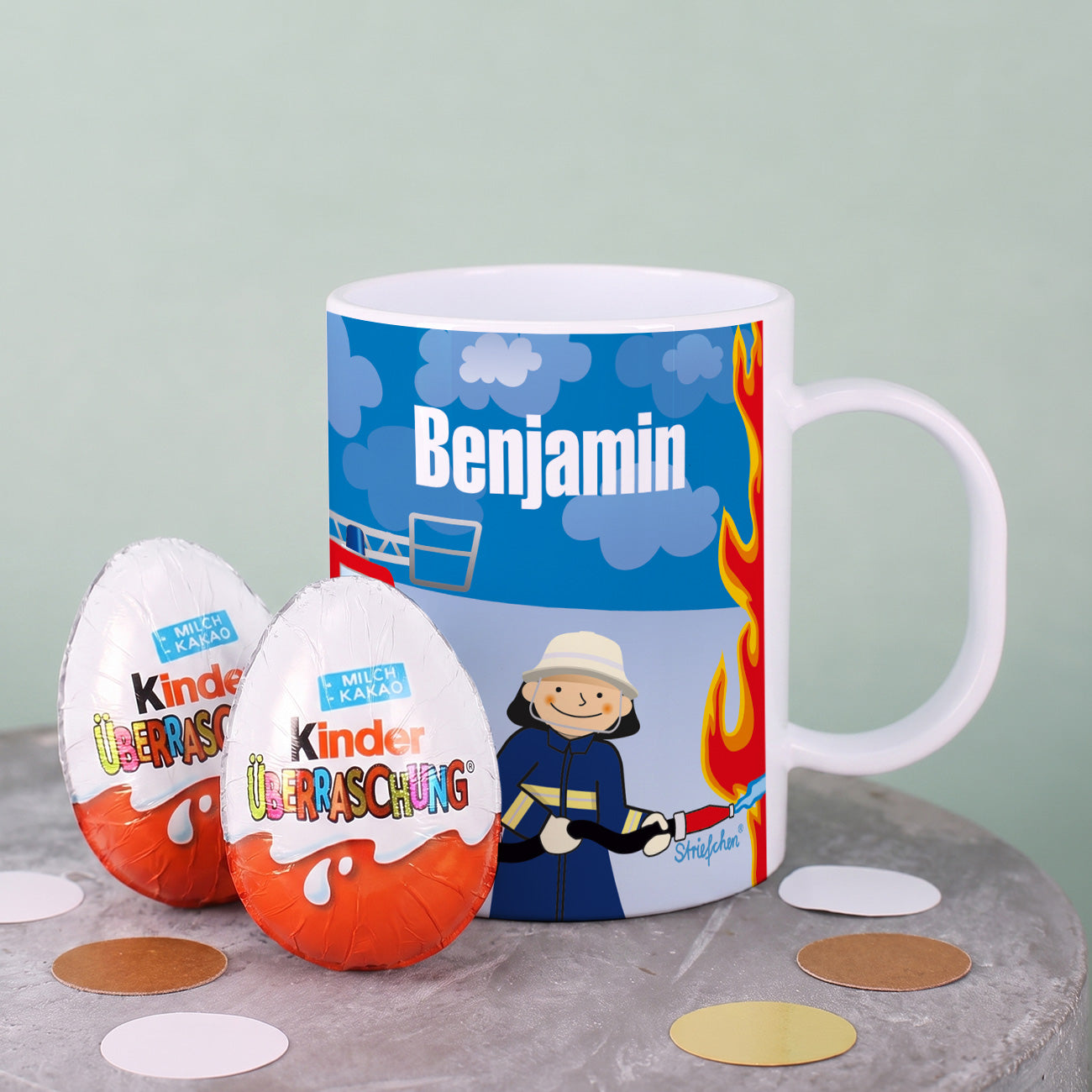 Feuerwehr - Tasse aus bruchfesten Kunststoff für Kinder