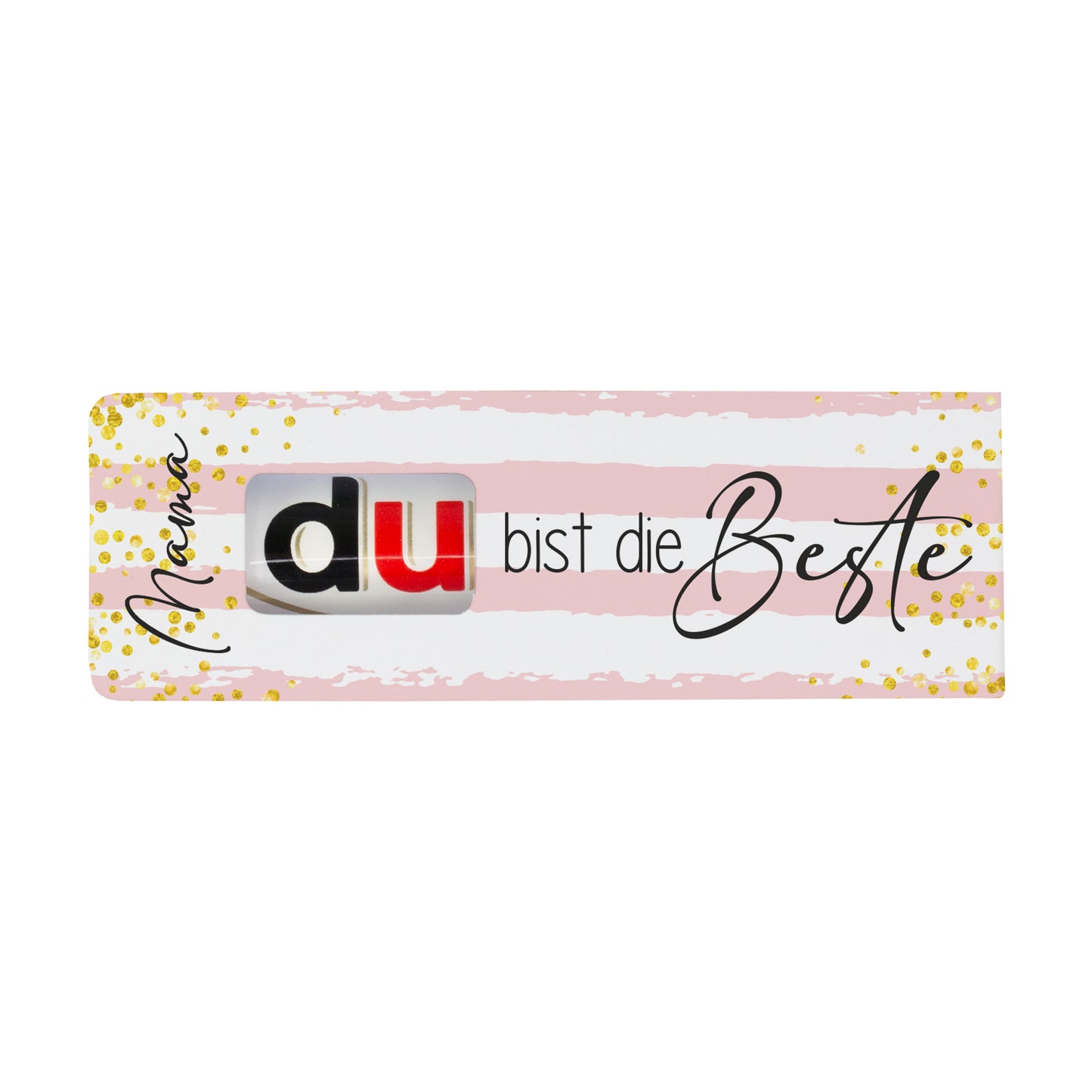 Personalisierter duplo Riegel Muttertag Geschenk mit Name in dekorativer Verpackung