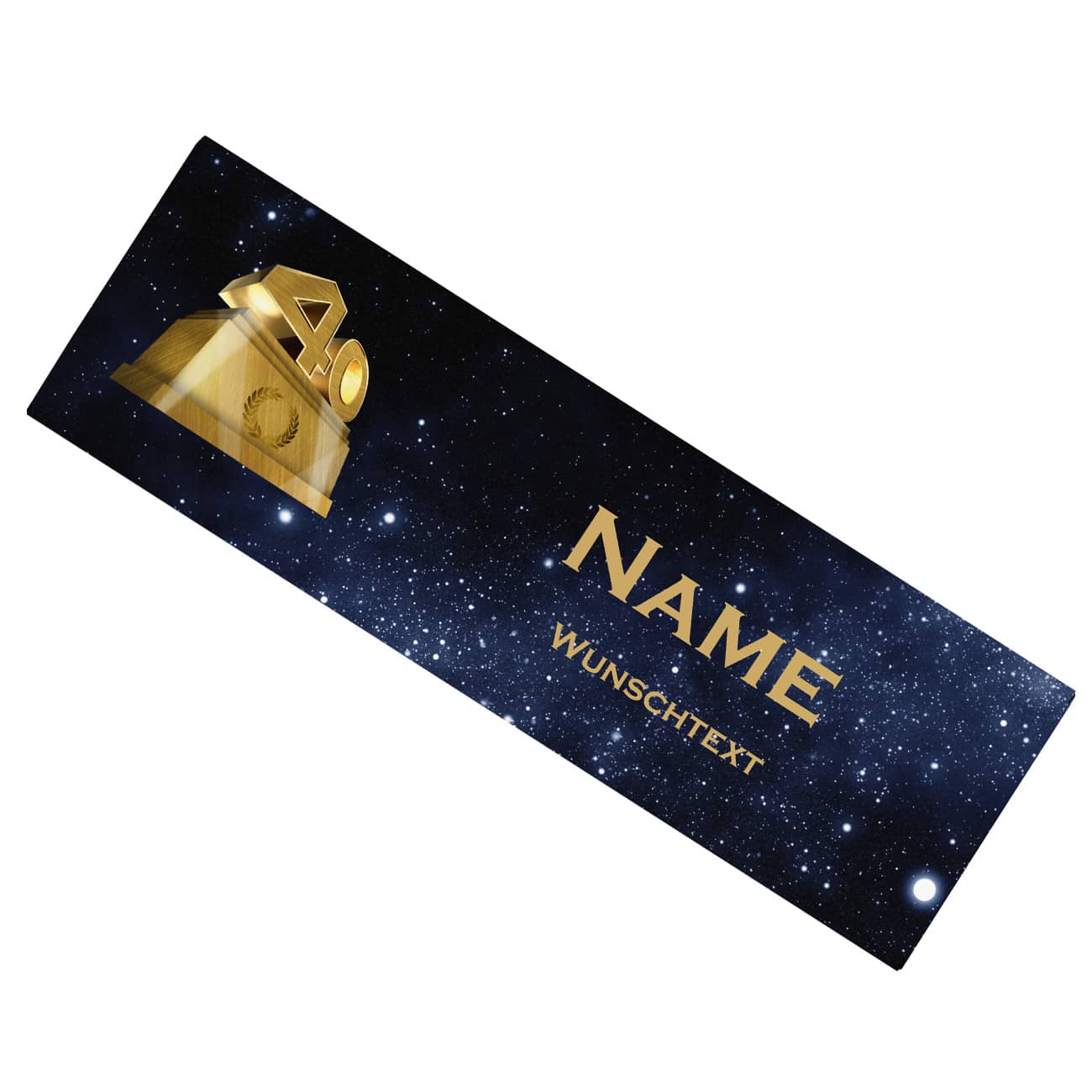 Riesige Schokolade zum 40. Geburtstag mit Name und Wunschtext