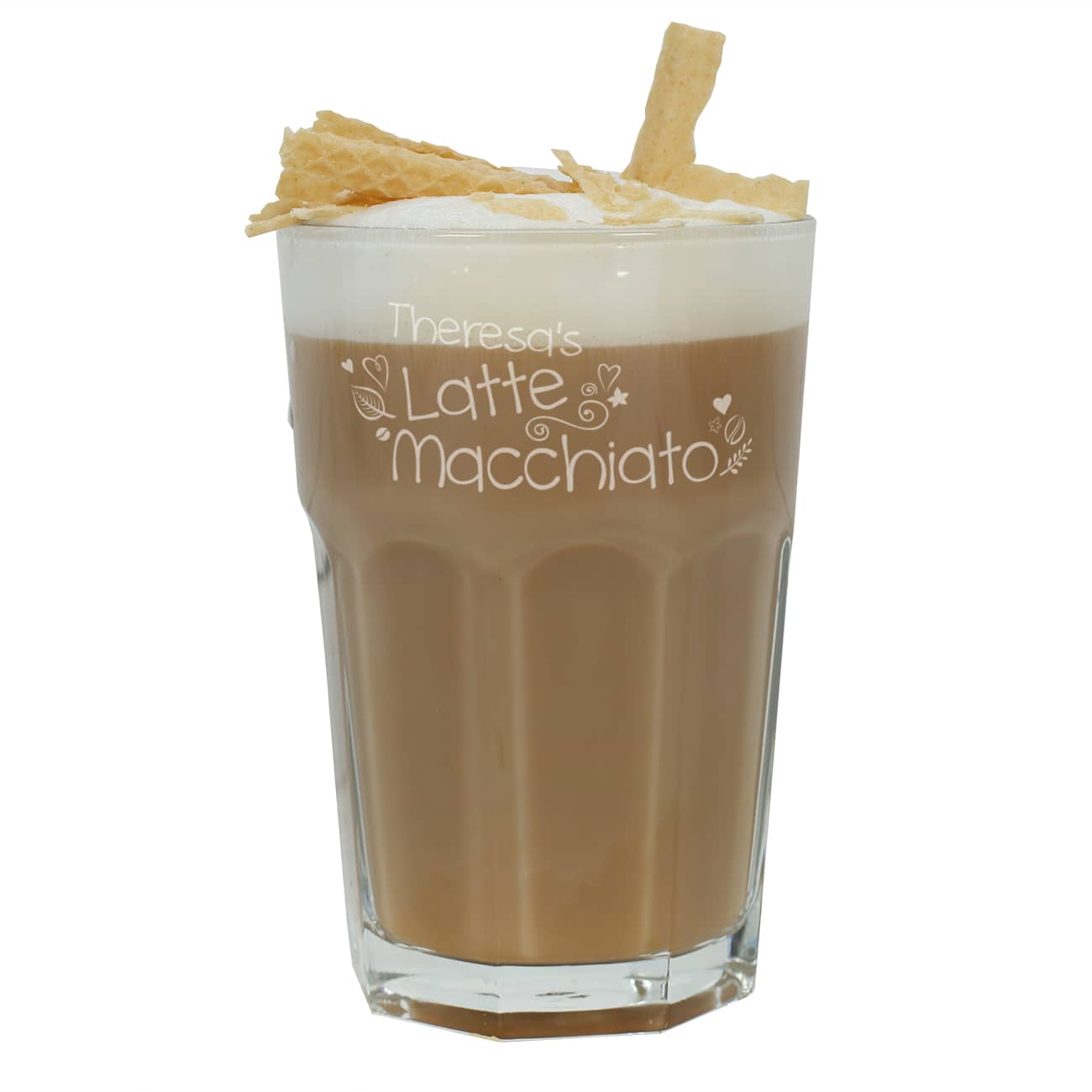 Latte Macchiato Glas mit Namensgravur