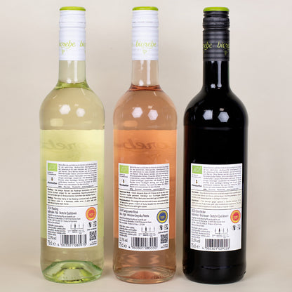 Happy Birthday 60 - Biorebe Geschenkset mit Weinglas in Geschenkbox | Nachhaltiger Wein