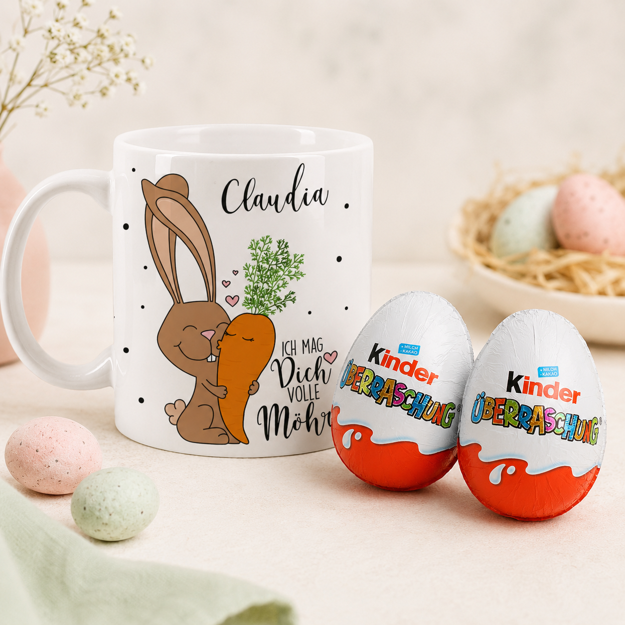 Ich mag Dich volle Möhre! - Tasse mit Wunschname