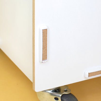 Personalisierte Rollbox aus Holz mit Bären-Motiv von clipfritz | Spielzeugkiste für Kinder mit Name