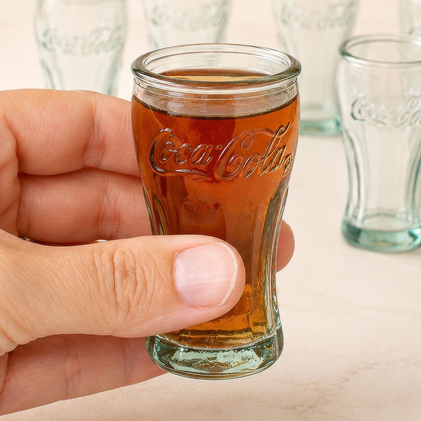 Coca-Cola Glas Set 12-teilig mit Trinkgläsern & Schnapsgläsern | Retro Gläser aus Recyclingglas