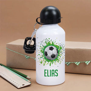Trinkflasche mit Fußballmotiv und Name
