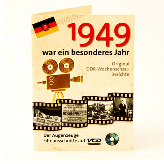 Geburtstagskarte mit historischen Ausschnitten