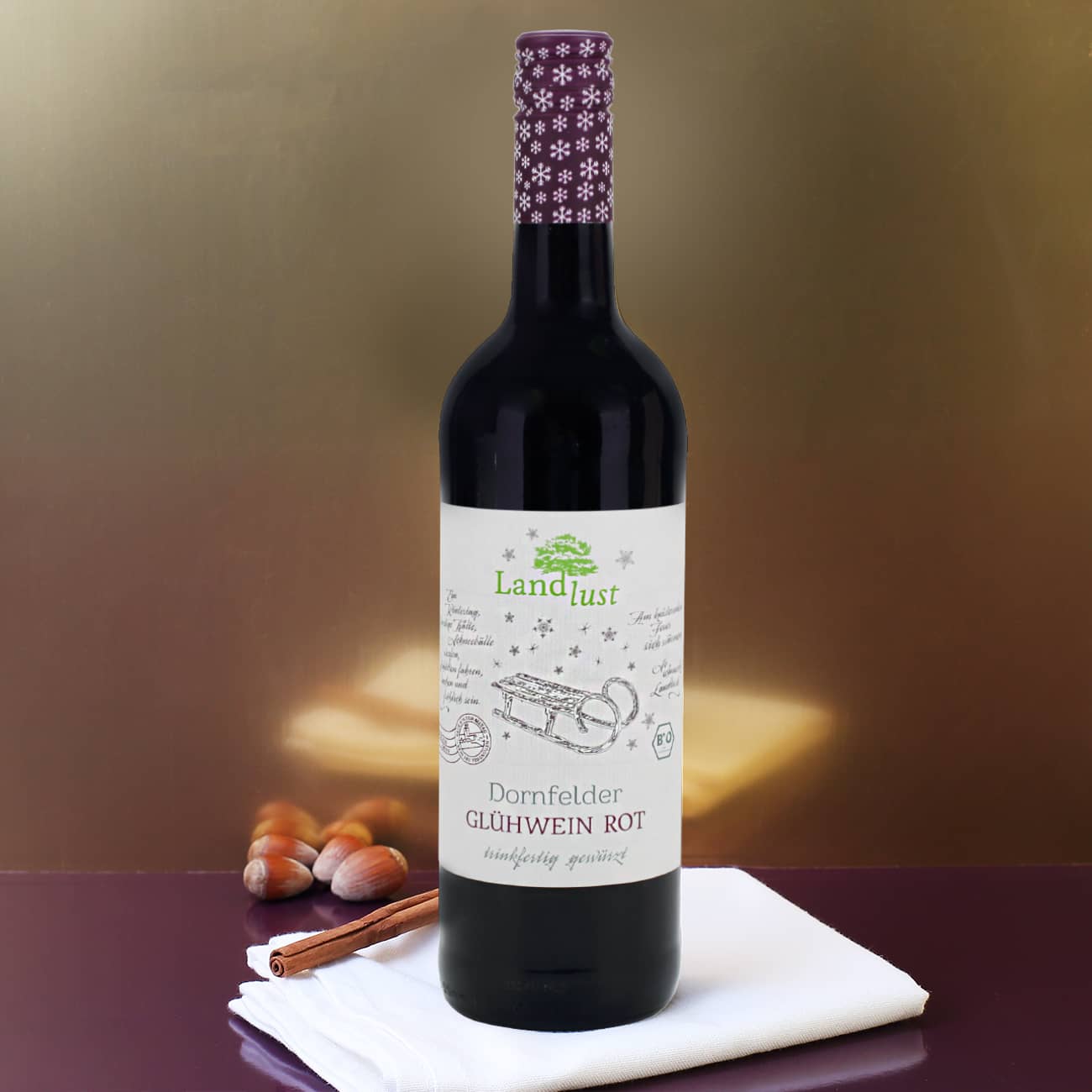 Oh Tannenbaum - Rotkäppchen Glühwein in personalisierter Holzbox