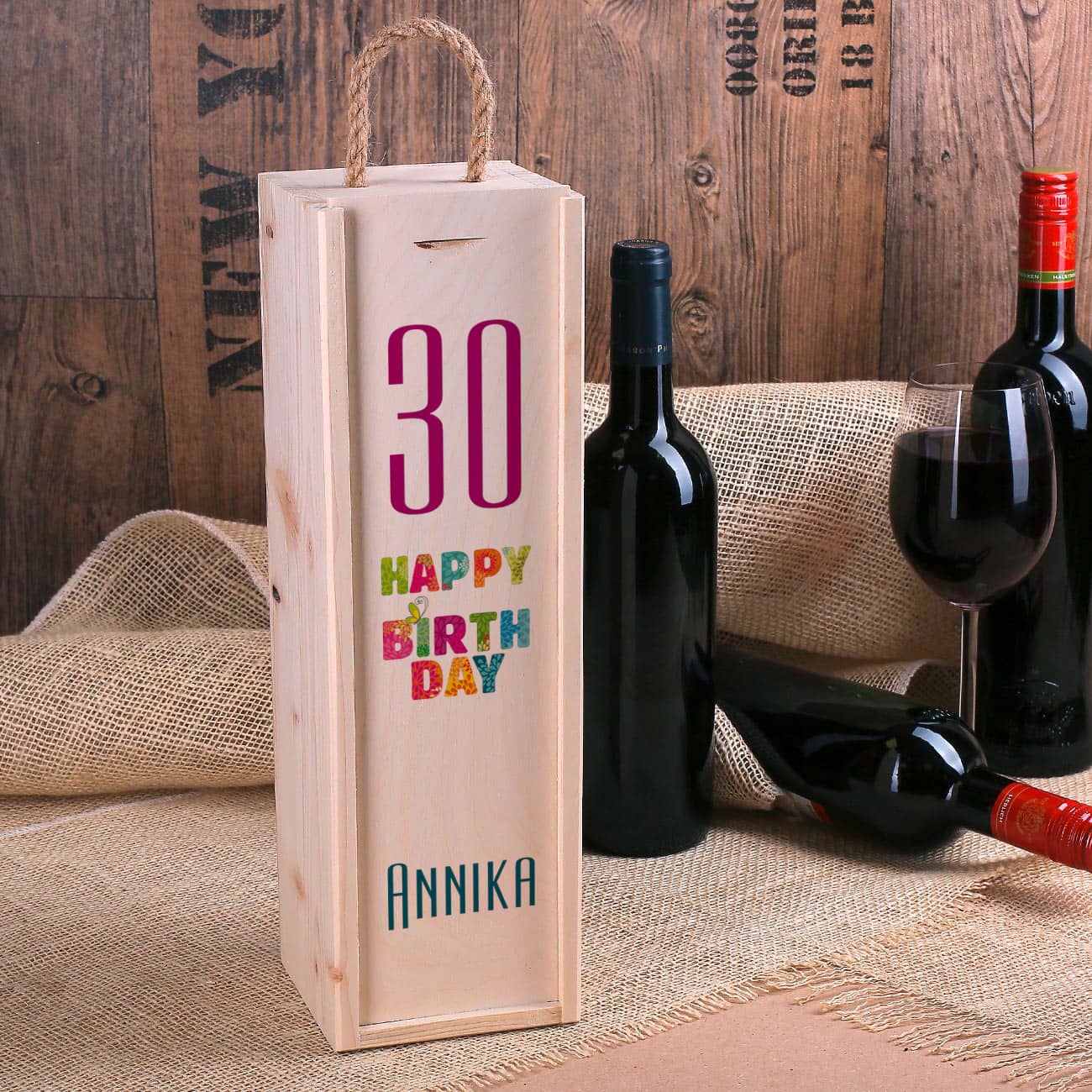 Happy Birthday - Flaschenverpackung zum Geburtstag
