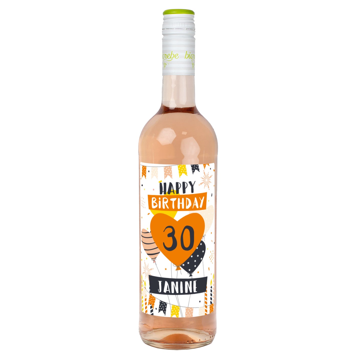 Biorebe Wein zum Geburtstag mit Name und Alter | Bienenfreundlich und Nachhaltig