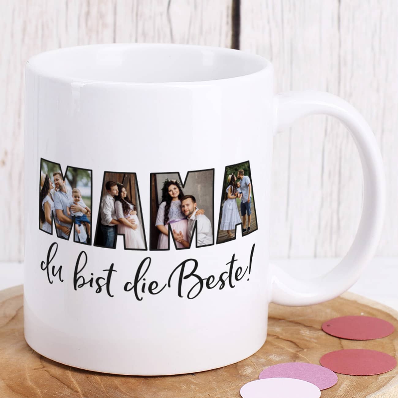 Mama Fototasse mit 4 Bildern