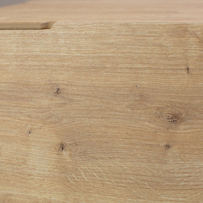Personalisierte Rollbox aus Holz von clipfritz - Bunte Bausteinwelt | Kinder-Spielzeugkiste mit Name