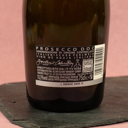 Hochzeitsgeschenk Set mit Scavi & Ray Prosecco, Leonardo Gläsern & Weinbutler | Gravur für Brautpaar