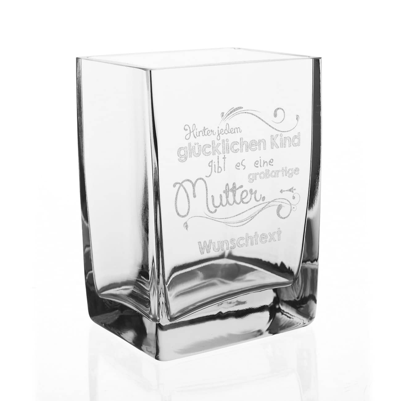 Vase zum Muttertag mit Spruch und Wunschtext