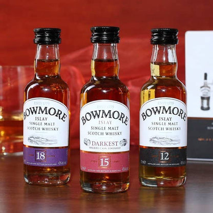 3 Variationen Bowmore Single Malt Scotch Whisky