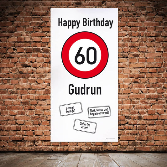 XXL-Banner zum 60. Geburtstag im Hochformat