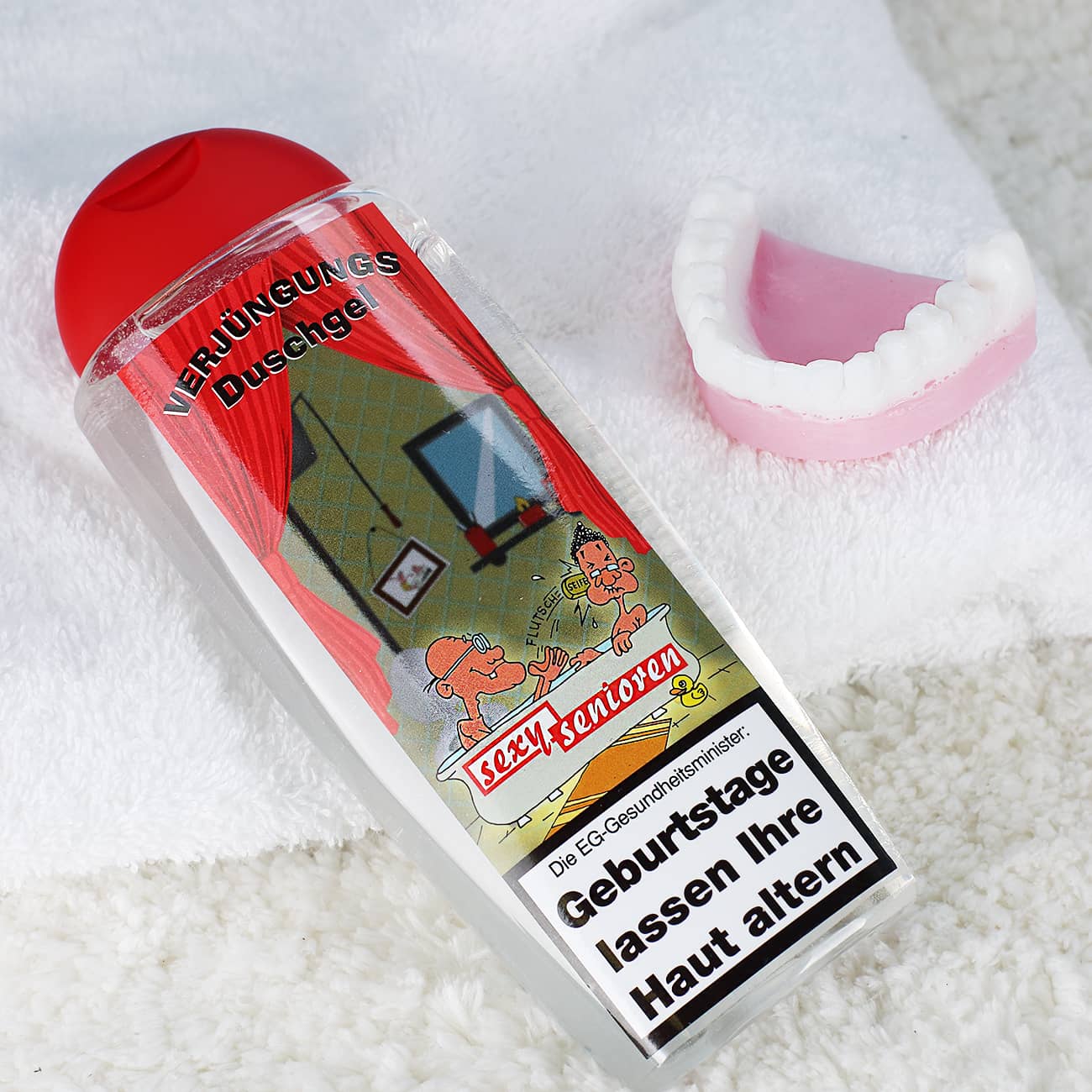 witziges Geschenkset mit Verjüngungsduschgel und Seife