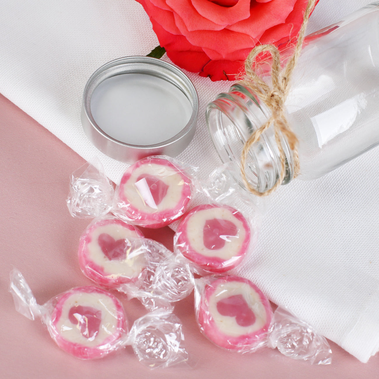 Danke Mama - Bonbons im Glas mit Banderole umklebt