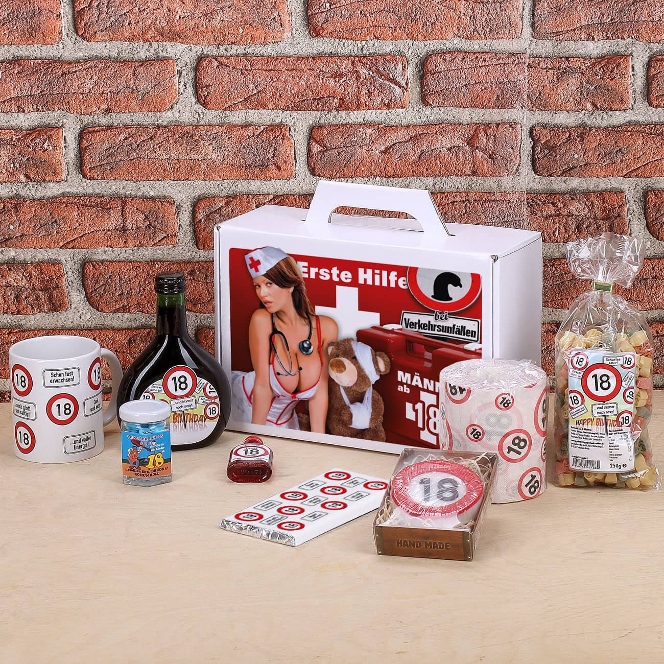 Witziges Geschenkset zum 18.