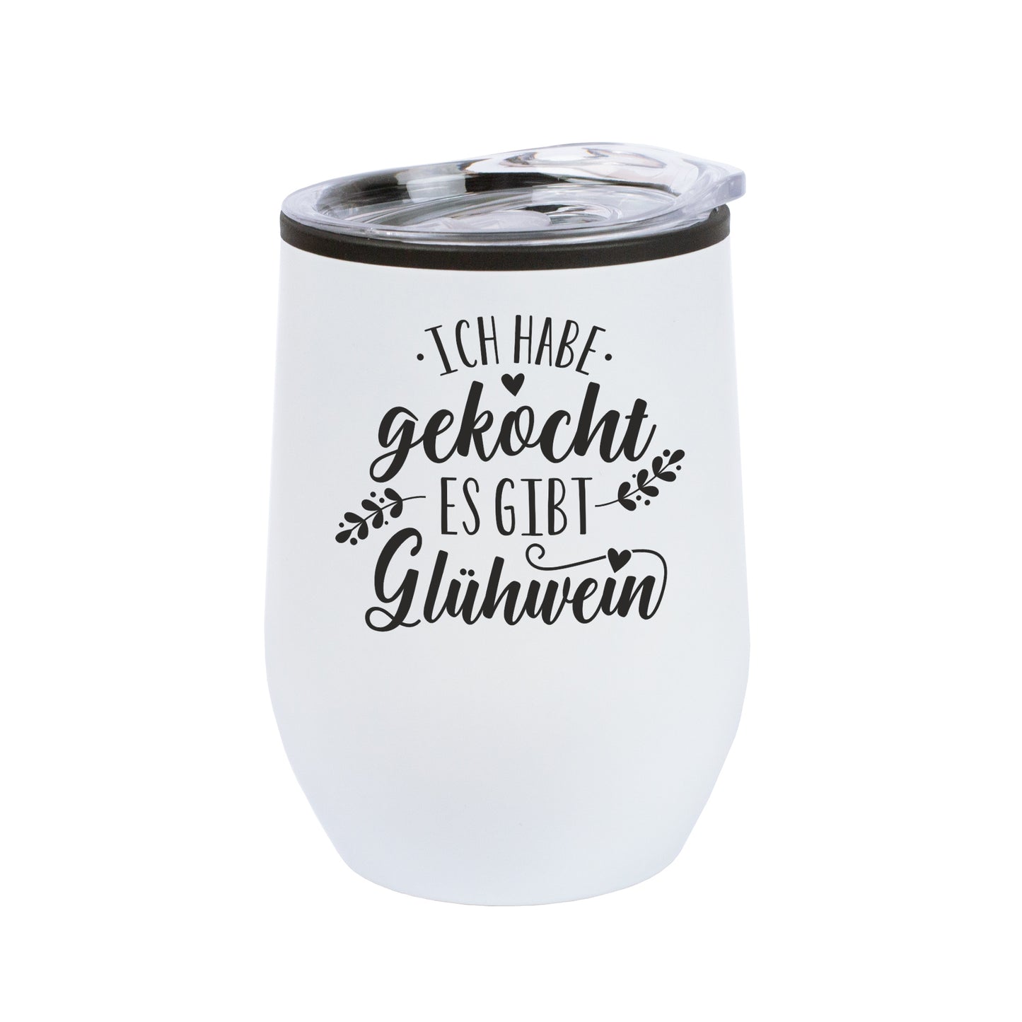 Thermobecher Weihnachten 'Ich habe gekocht - es gibt Glühwein' in 2 Farben | Weihnachtsgeschenk
