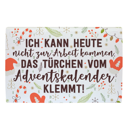 Freisteller vom Toffifee Adventskalender mit Spruch für die Adventszeit
