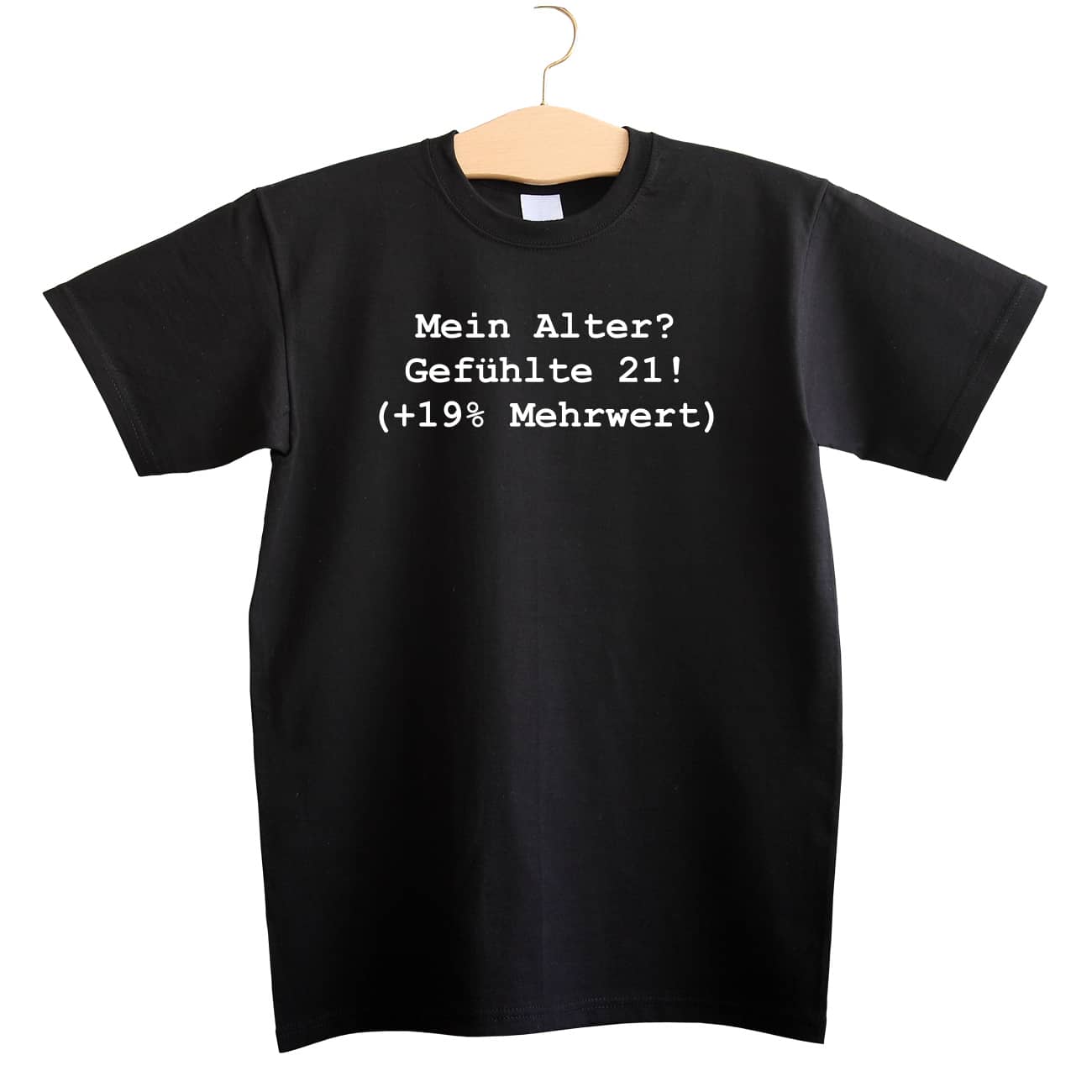 Schwarzes T-Shirt Mehrwertsteuer