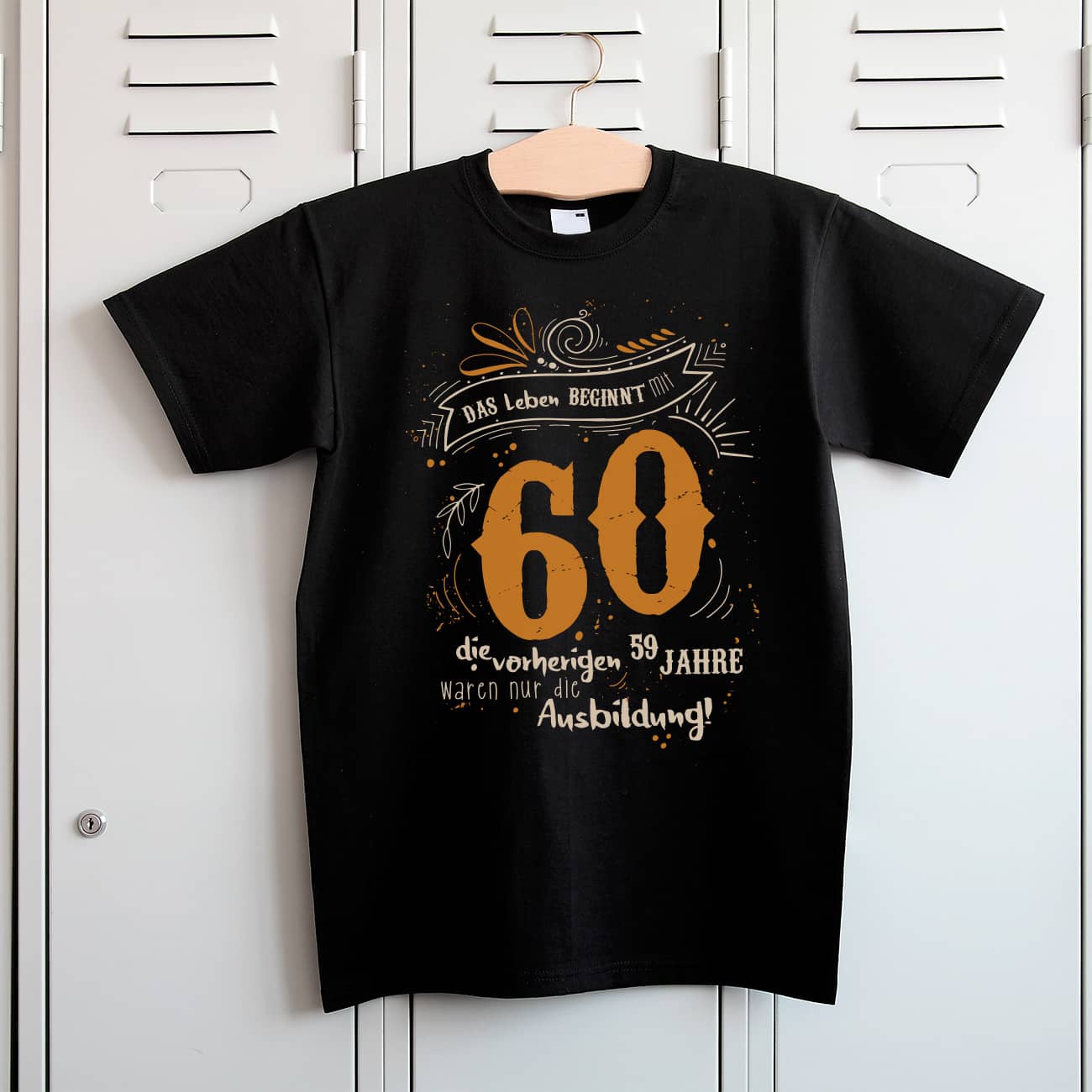 T-Shirt - Das Leben beginnt mit 60
