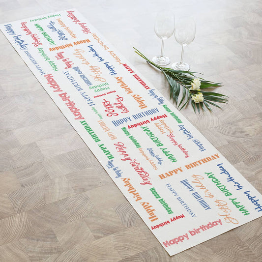 Happy Birthday Tischläufer 1,50m lang