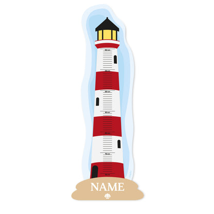Wandtattoo Messlatte Leuchtturm mit Namensaufdruck für Kinderzimmer