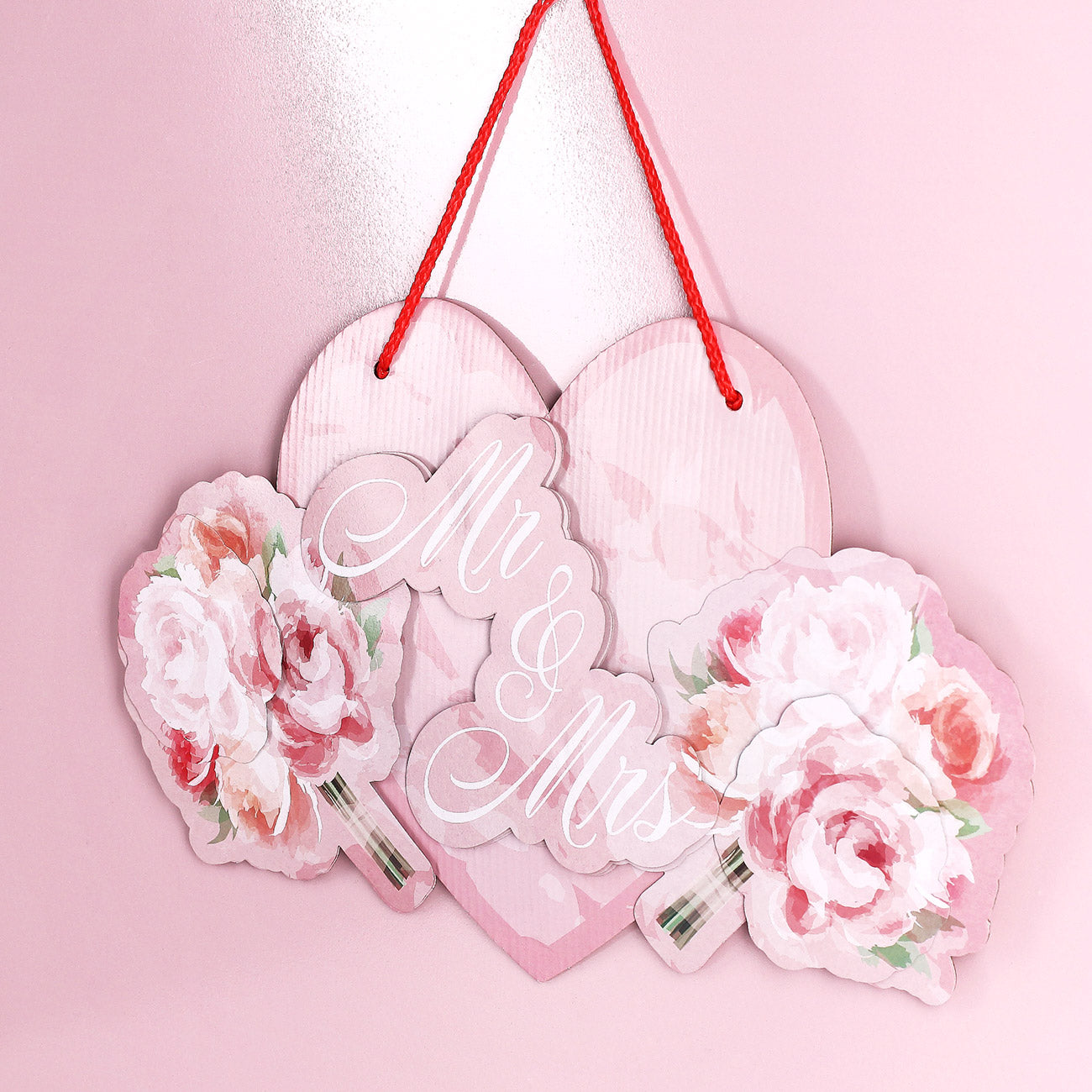 Dekoschild zur Hochzeit aus Pappe