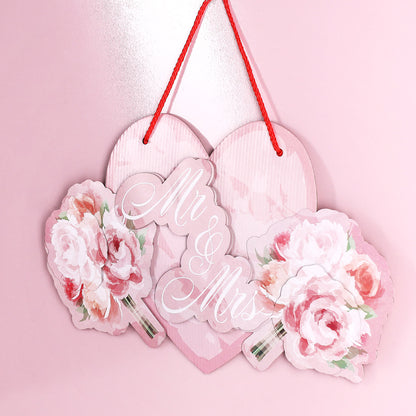 Dekoschild zur Hochzeit aus Pappe