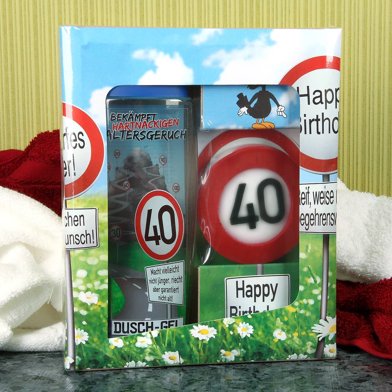 Badset zum 40. Geburtstag