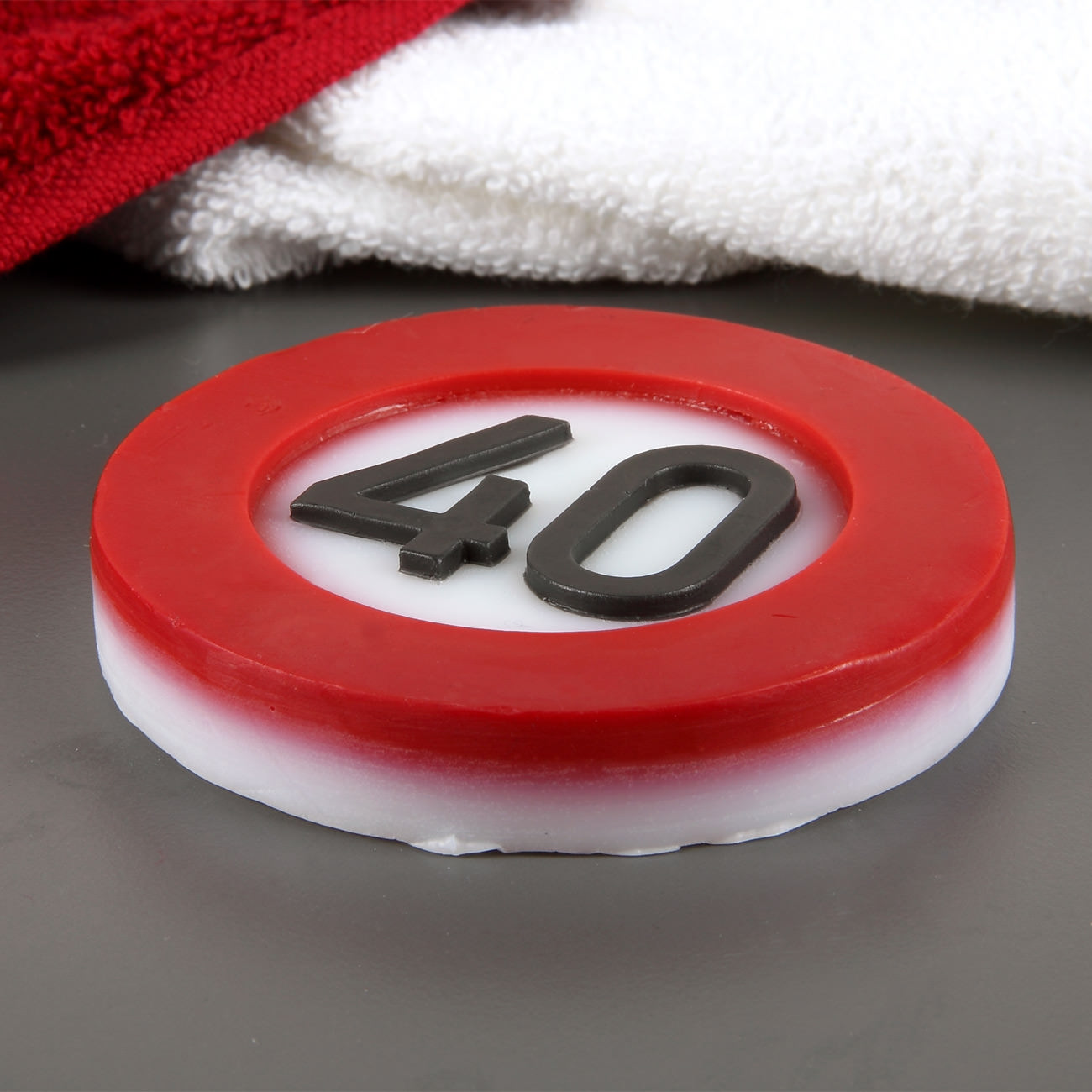 lustiges Geburtstagsgeschenk - Badset Verkehrszeichen zum 40. Geburtstag