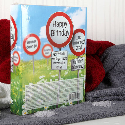 lustiges Geburtstagsgeschenk - Badset Verkehrszeichen zum 70. Geburtstag