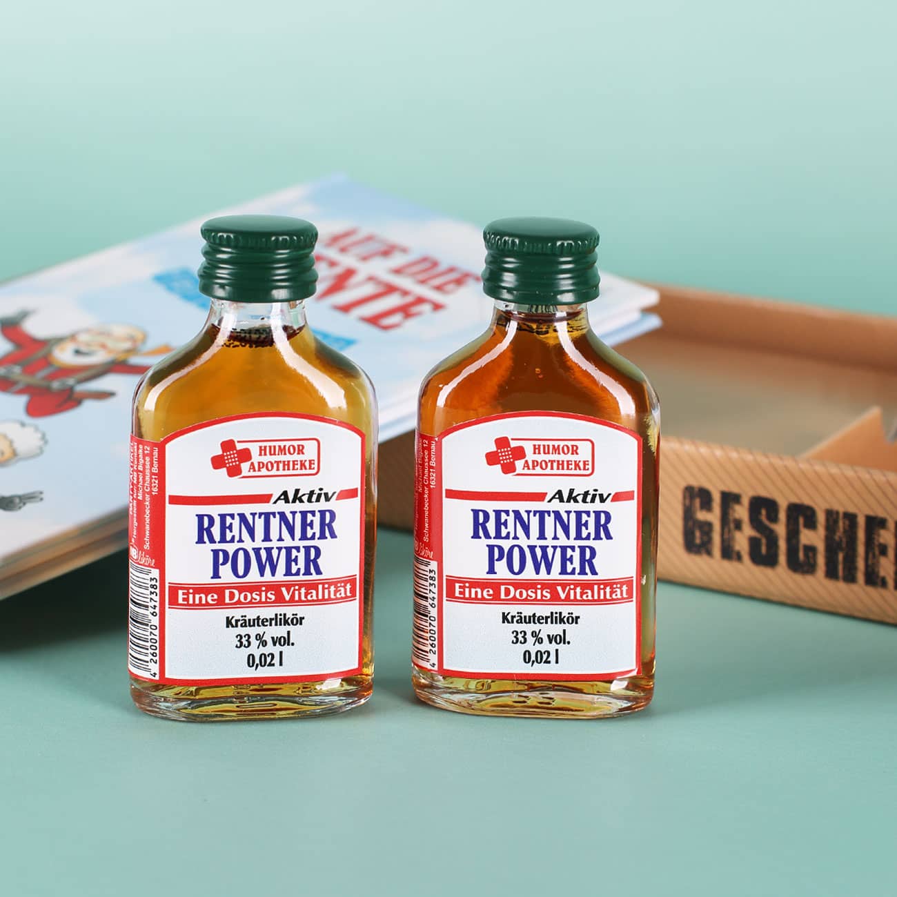 Kräuterlikör "Rentner Power" im Doppelpack