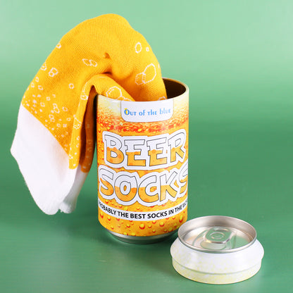 Biersocken in Metalldose