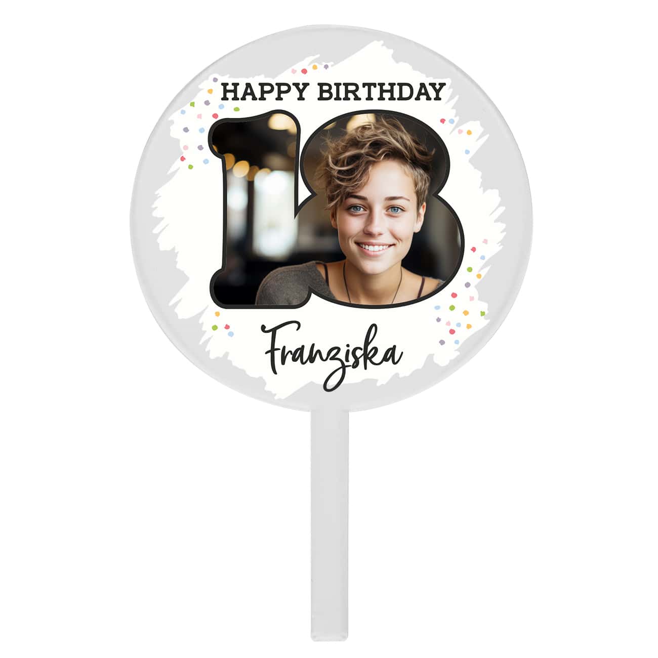 Tortentopper zum Geburtstag mit Ihrem Wunschfoto