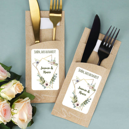 Besteckaufbewahrung zur Hochzeit mit moderner Gestaltung