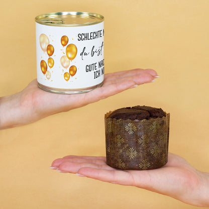 Schokoladen Brownie Kuchen in der Dose zum Geburtstag in Bäckerqualität mit Alter personalisiert