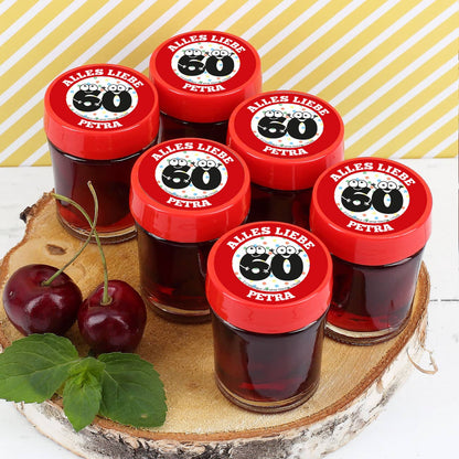 6er Set Schnaps zum 60. Geburtstag mit Name und Wunschtext