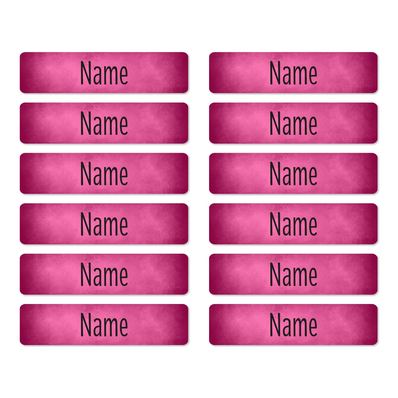 Namensaufkleber Pink