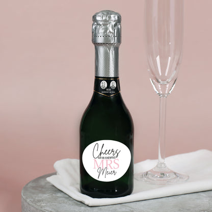 Personalisierte Mini-Sektflasche – „Cheers auf die zukünftige Mrs" mit Wunschname | Geldermann