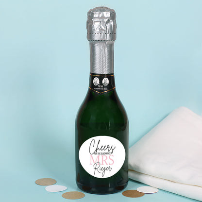Personalisierte Mini-Sektflasche – „Cheers auf die zukünftige Mrs" mit Wunschname | Geldermann