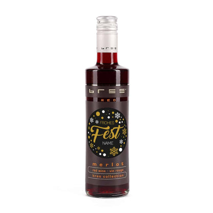 Frohes Fest - kleine BREE Weinflasche mit Name