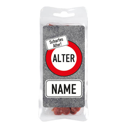 Scharfes Alter! kleine Salamiherzen als Snack zum Geburtstag